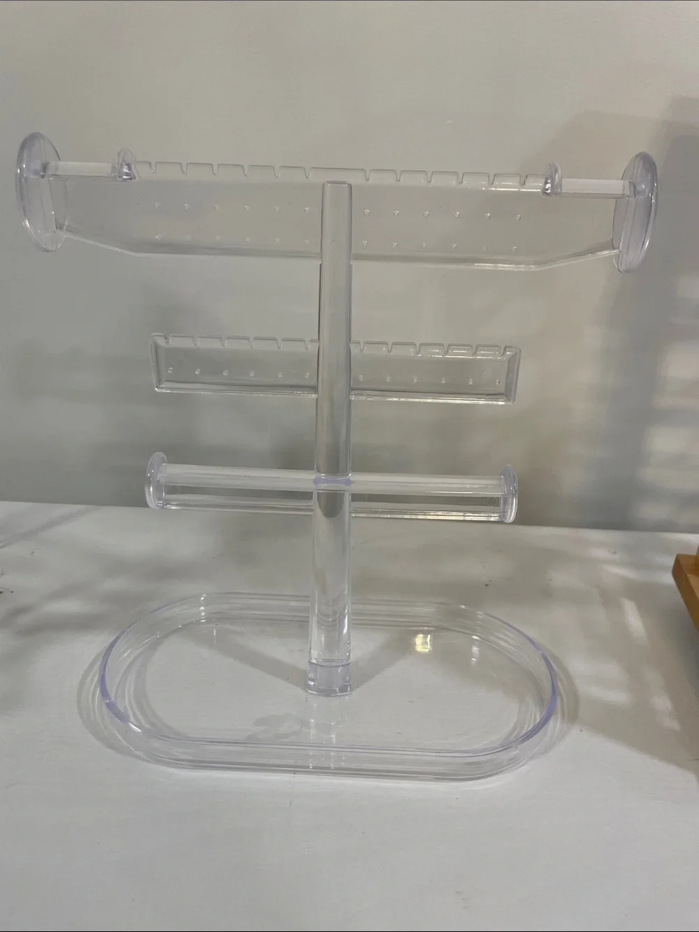 Clear Acrylic Jewelry Stand Organizer - 3-Tier Earring & Bracelet Holder